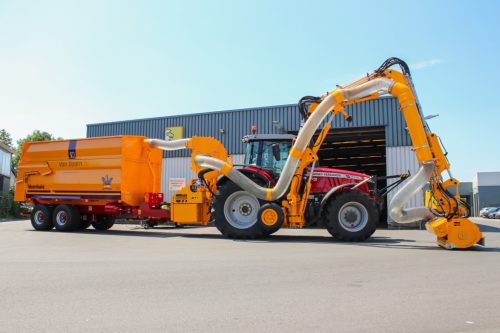 Afbeelding van Massey Ferguson 7718 Dyna-VT met Herder Grenadier MBKA 513 LSH en Jan Veenhuis JVSK 10.000